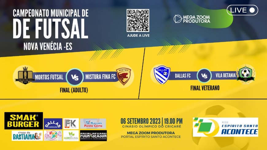 Espírito Santo Acontece transmite grande final de Futsal em Nova Venécia