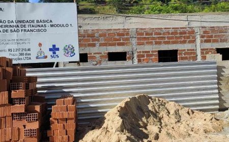 Construção da nova Unidade de Saúde do distrito de Cachoeirinha de Itaúnas segue com força total