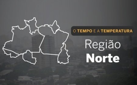 PREVISÃO DO TEMPO: domingo (28) com pancadas de chuva na região Norte