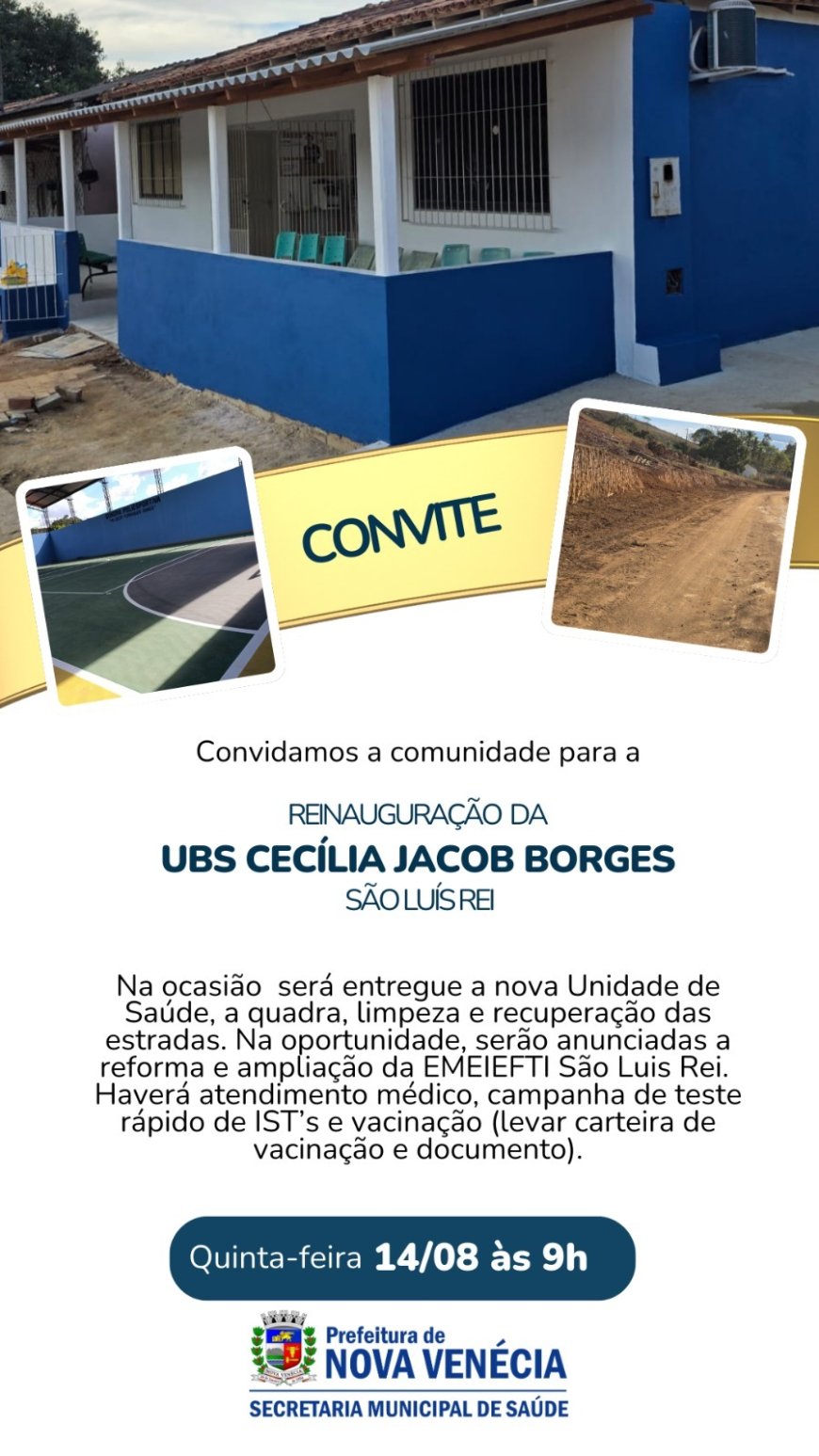 Ação em São Luís Rei marca reinauguração de unidade de saúde, reforma de quadra, reabertura de estradas e limpeza