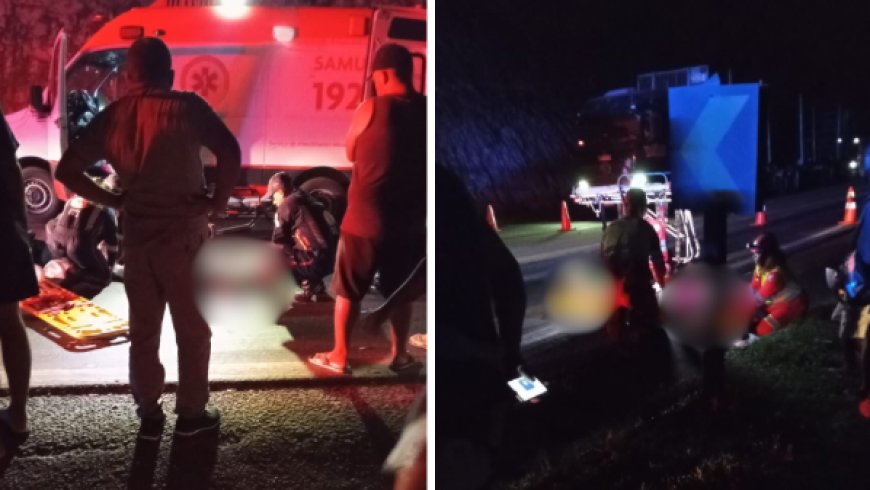 Acidente entre carro e moto deixa um morto e um ferido na BR 101 em Pedro Canário